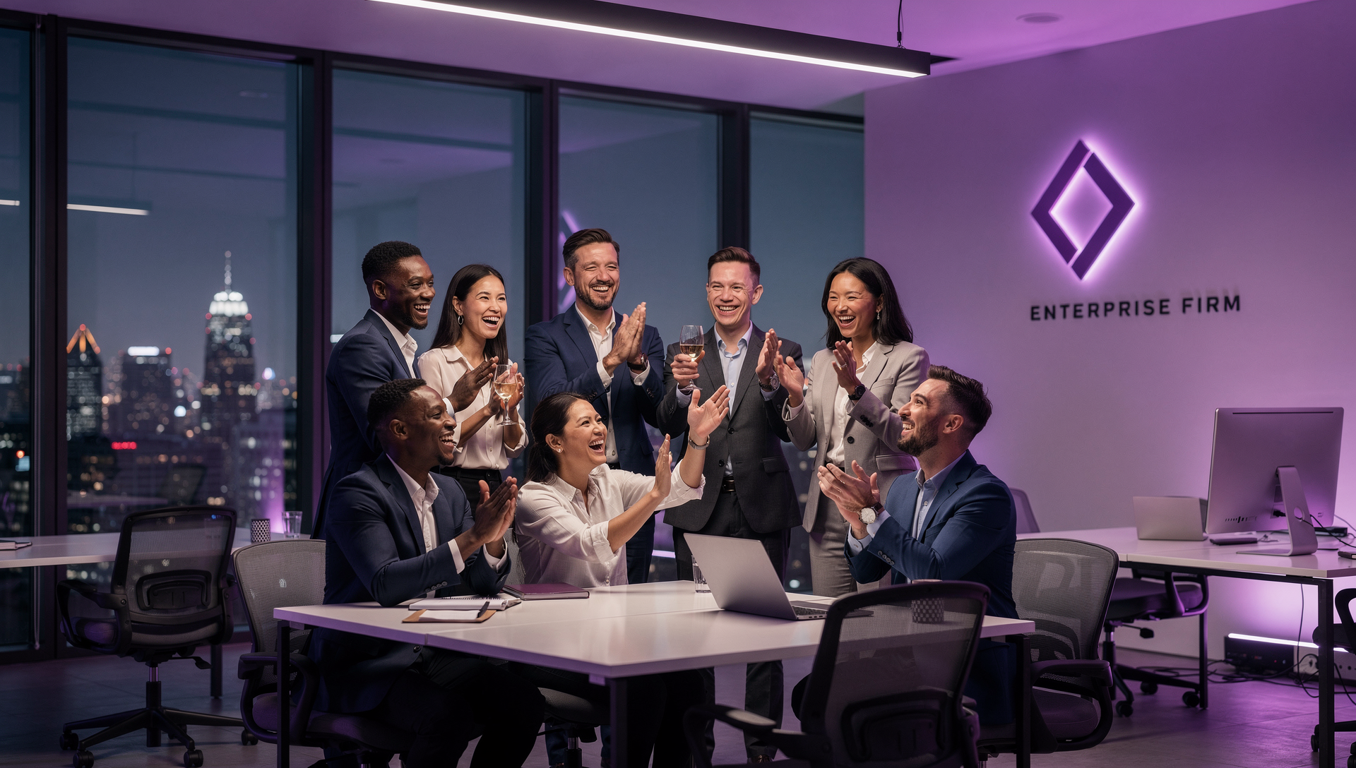Winning team in a boardroom session